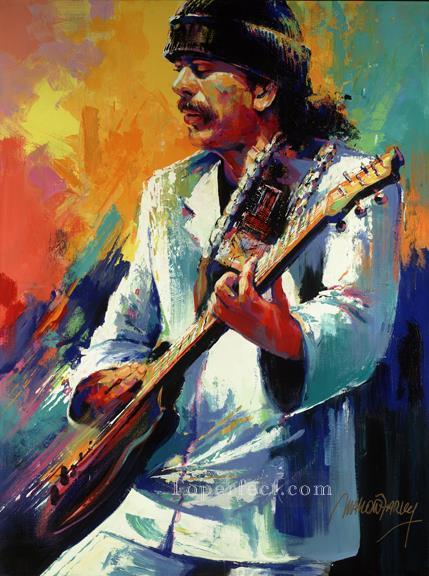 Santana guitare texturée Peintures à l'huile